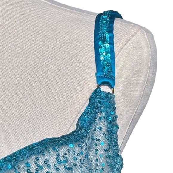 Agent Provocateur Soirée Czarinah Blue Sequin Bra - Picture 7 of 9